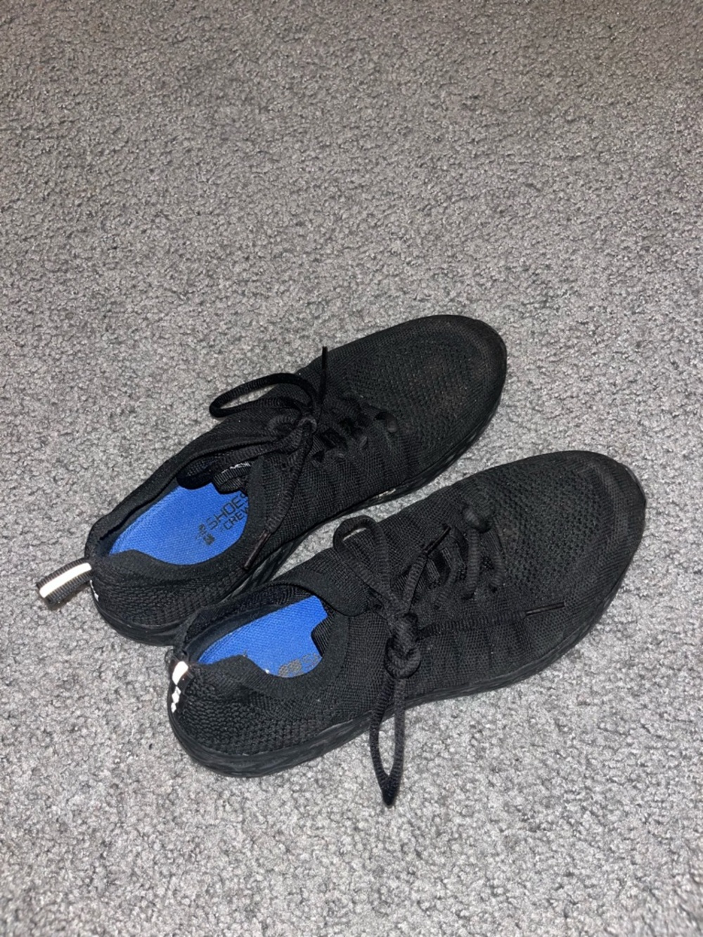 Women’s Shoes for Crews Black Lightweight Knit Lace-Up Sneakers